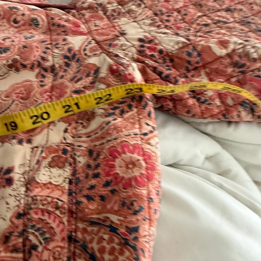 Free People SMALL Great Escape dolman jacket quilted reversible orange paisley - Picture 4 of 12